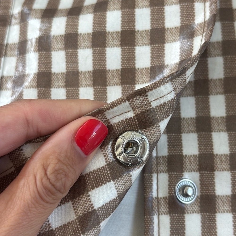 Loeffler Randall Gingham Rain Coat Large - Picture 10 of 10